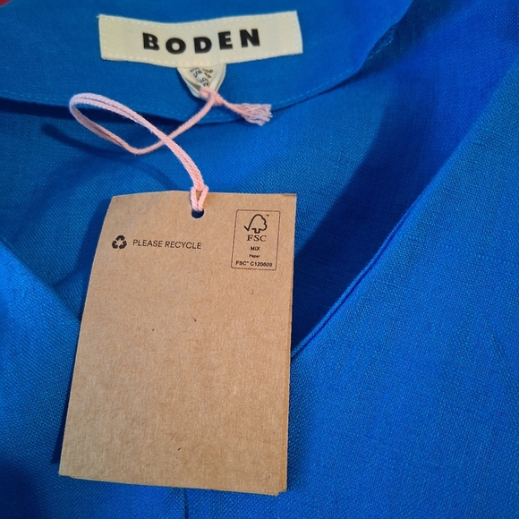 Boden 100% Linen Eve Short Dress Size 6P NWT - Picture 5 of 8